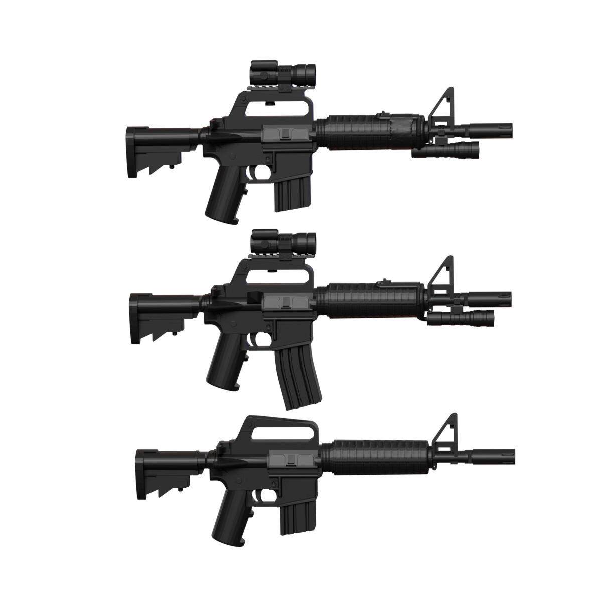 M4ar HSY第三方XM177柯尔特步枪M4AR特种兵人仔武器4CM积木