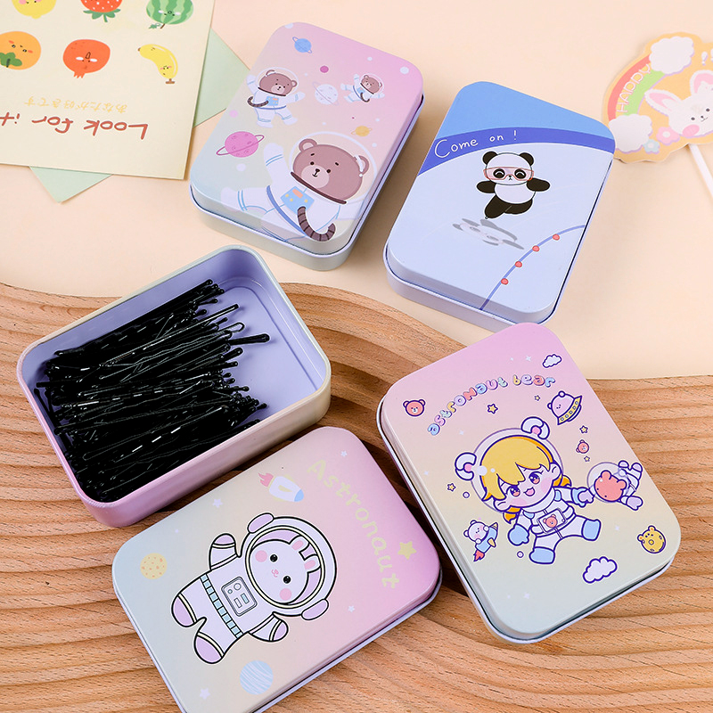 Cartoon iron collection box retro mini portable iron box jewelry gift card candy small iron box