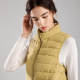 Cardigan ແມ່ຍິງ Vest ດູໃບໄມ້ລົ່ນຂອງແມ່ຍິງດູໃບໄມ້ລົ່ນແລະລະດູຫນາວ 90 ສີຂາວ Duck Down Vest ອົບອຸ່ນ Waistcoat ແມ່ຍິງງ່າຍດາຍສີແຂງ Stand Collar