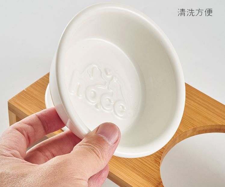 Mèo bát đôi bảo vệ cổ tử cung gốm mèo thức ăn bát thú cưng mèo mèo uống bát mèo thức ăn bát mèo cung cấp - Cat / Dog hàng ngày Neccessities bình nước du lịch cho chó