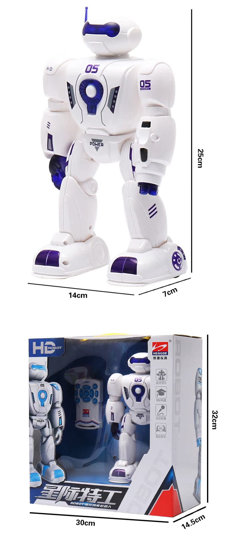 Robot đồ chơi trẻ em thông minh điều khiển điện từ xa chiếu sáng câu chuyện sạc cơ khí chiến tranh trai gái tặng quà xe đồ chơi trẻ em