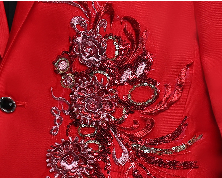 Trang phục sequin mới trang phục nam sân khấu phù hợp với phù hợp với nam chủ nhà ca sĩ trang phục vest cưới