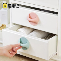 Door Handles Free of perforated windows Paste Wardrobe Handles Powerful Viscose Balcony Glass Push-and-pull Door Adhesive Hook