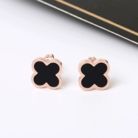 Серьги, четырехлистный клевер