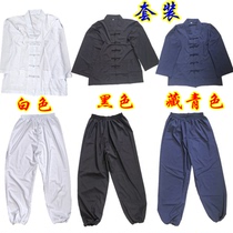 Taoist Supplies Law Closewear Daoist Suit Road Gowns Suit Cableway Dresses Italian Brow Pants Thin and short sleeves Pair Brooder