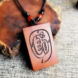 Натуральная подвеска, двусторонний аксессуар, ожерелье