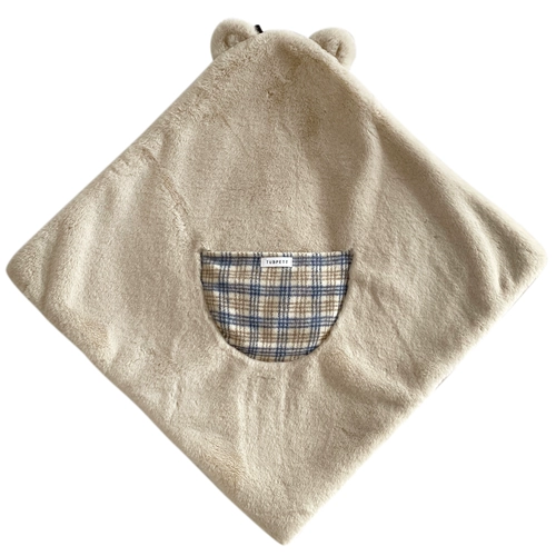 Бархатное одеяло, милый демисезонный удерживающий тепло плащ, с медвежатами