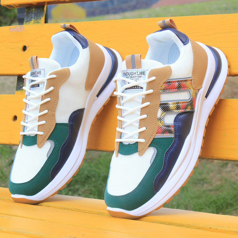 Shoes male spring and autumn trend sneakers thick soles increase daddy shoes breathable anti-odor mesh shoes and casual shoes