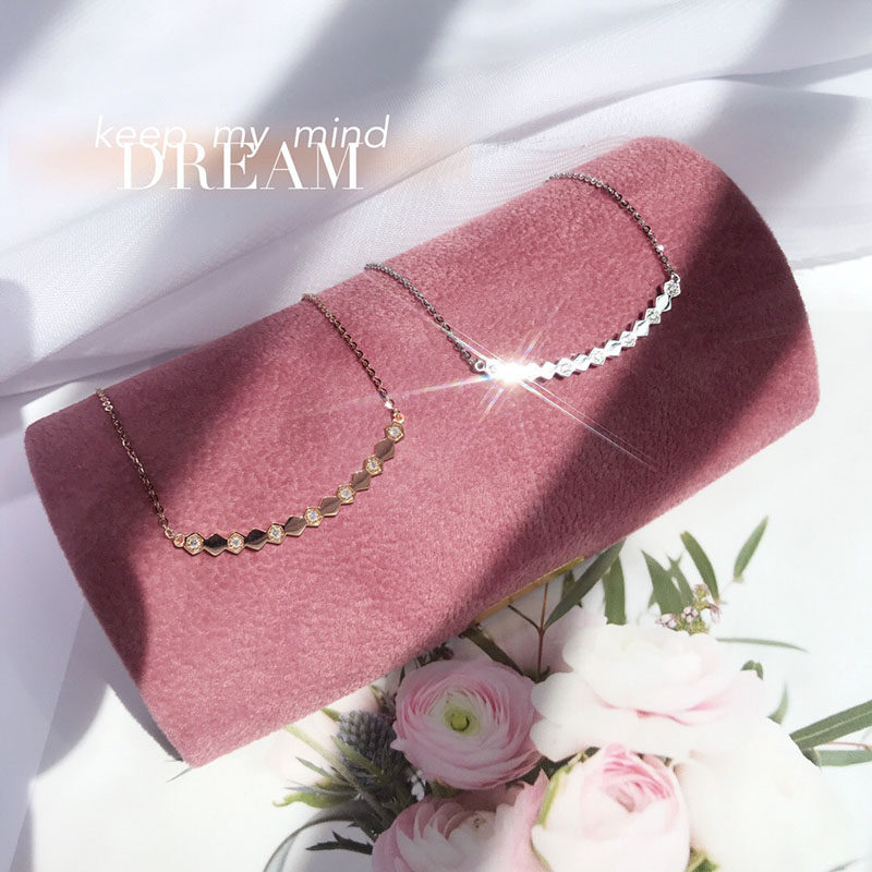 Yiqi jewelry white 18K gold honeycomb smiley diamond items bare diamond custom rose gold diamond pendant