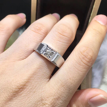 Yiqi Jewelry Platinum Men Drill Ring Special Cabinet Naked Drill Custom White 18k Gold Diamond Male Ring