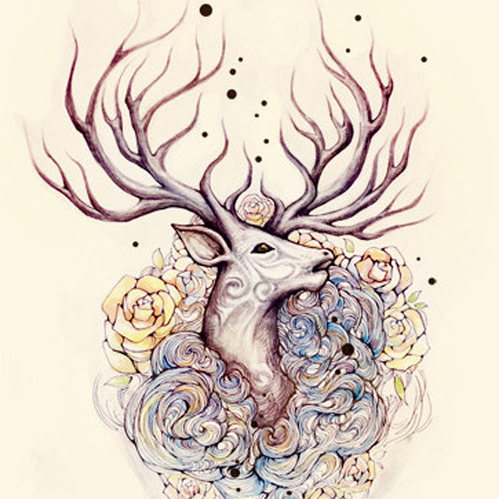 Diamond embroidered new full drill dreamy small deer 5D Brick Stone Painting Full Drill Bedroom Living Room Brick Stone Show Magic Square Drilling Cross Stitch