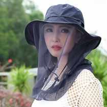 Outdoor veil hats for men and women anti-UV face veil hats fishing sun protection hats anti-mosquito mesh hats face-covering anti-bee mesh hats