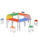 Trường tiểu học và trung học cơ sở kết hợp lớp đào tạo bàn trẻ em nghệ thuật đồ nội thất trường dạy bàn và ghế hình lục giác hình thang - Nội thất giảng dạy tại trường