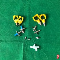 Rabbit double-reed drinking nozzle with three-way spring rabbit cage special rabbit drinking fountain water nozzle automatic drinking fountain for rabbits