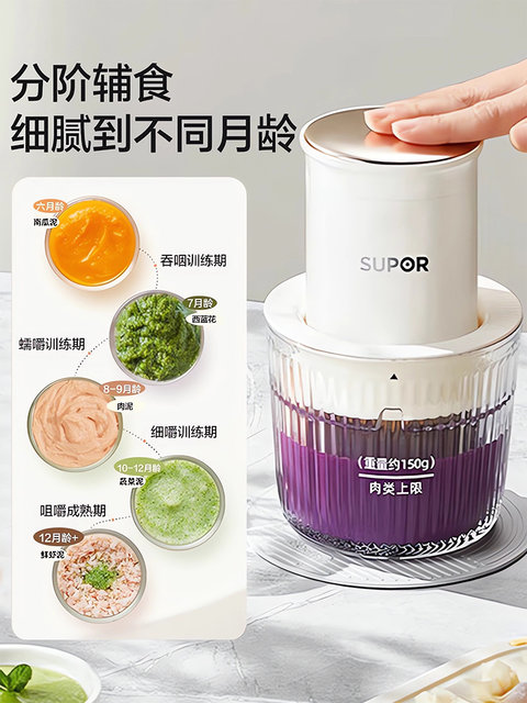 Supor Baby Food Processor, Small Multifunctional Food Processor for Infants, Gift for Toddlers, Meat Grinder, Food Grinder