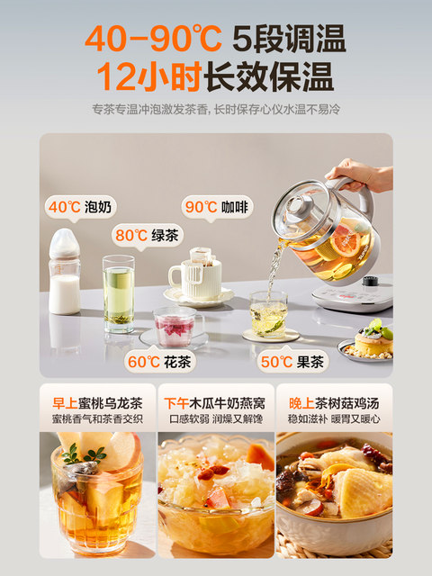 Supor Pure Titanium Health Pot and Tea Kettle, 2025 New Model, Multifunctional for Home and Office Use