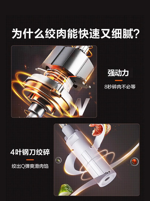 Supor Electric Meat Grinder for Home Use, Small Multifunctional Blender, Fully Automatic Mincer for Meat and Vegetables, Genuine Product