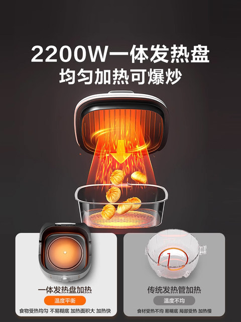 Supor Electric Hot Pot for Home Use, Detachable Multi-Functional Electric Griddle for Frying and Baking, Double-Sided Heating Electric Steamer and Stir-Fry Pan