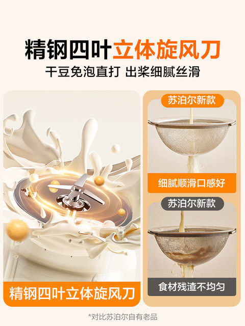 Supor Soy Milk Maker Small Household Automatic Blender Quiet No-Filter 2025 New Model Genuine Official Flagship