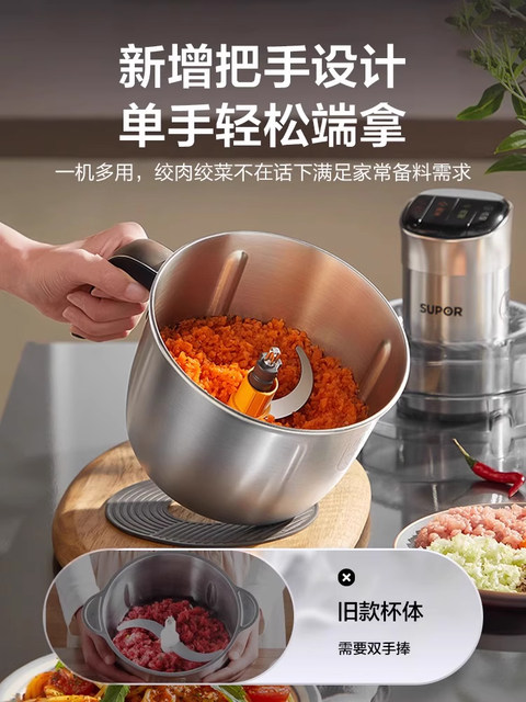 Supor Meat Grinder for Home Use, Fully Automatic, Multifunctional, Electric, Large Capacity, Adjustable Mixing and Grinding Machine, 2024 New Model
