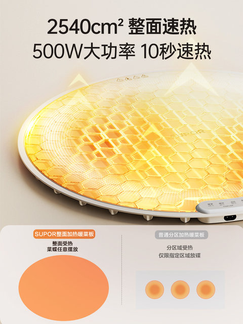Supor Flexible Warming Plate, Multifunctional Household Foldable Insulated Heating Food Warmer, 2025 New Model