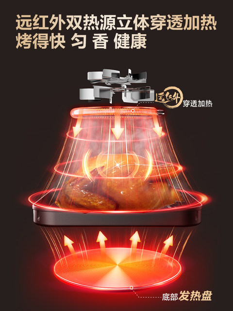 Supor Dual Heat Source Air Fryer with Visible Far-Infrared, Multifunctional Smart 6L Large Capacity for Home Use, Official Genuine Product