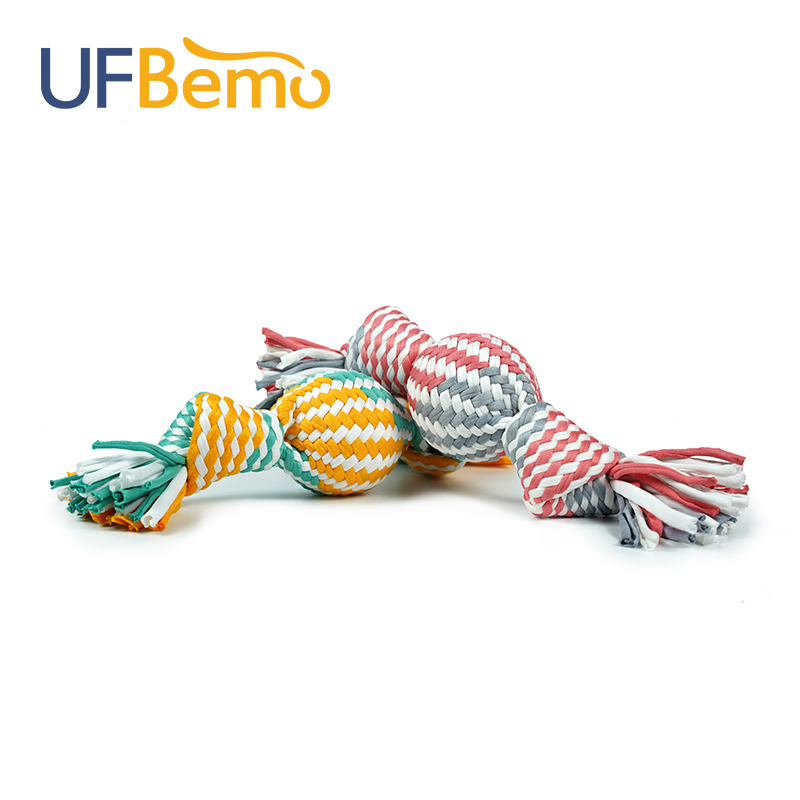 UFBemo Youfan pet cotton rope sound molar teeth cleaning teeth bite-resistant large and small dogs safety teddy dog ​​sound toy
