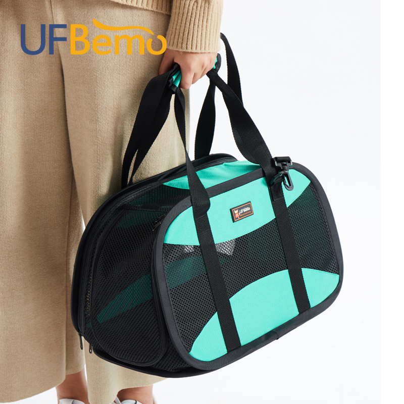 UFBemo convenient cat bag out portable shoulder bag breathable lightweight foldable dog walking bag canvas cat cage dog cage