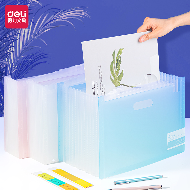 Different folder multi-layer students use handyDoka bit package female collection box sorting and put into the high school record bookbook multi-function bookware receiver bag large capacity Han edition vertical