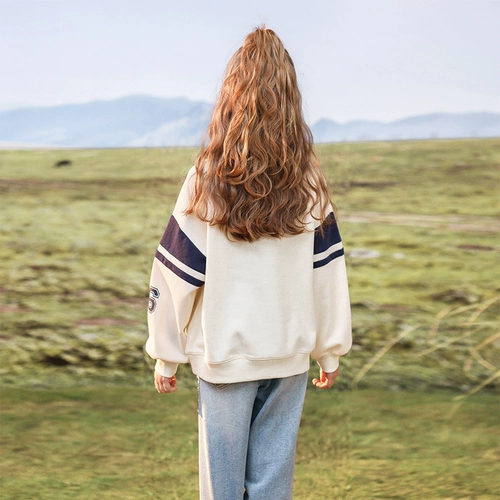 Tide, осенняя весенняя детская толстовка, воротник поло, подходит для подростков, детская одежда