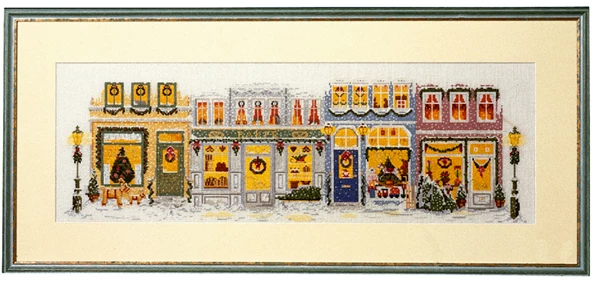 [Spot] PE PE PERMIN 70-4225 X-MAS Street Cross Embroidery Original Kit