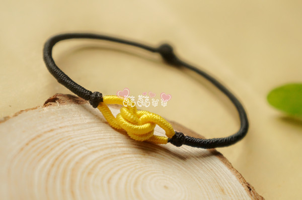 Dệt tay vòng tay dây thừng vật liệu DIY gói vài vòng tay cha mẹ dây con Vòng tay đính kèm hướng dẫn [để lạnh] - Vòng chân lắc chân nữ vàng đẹp
