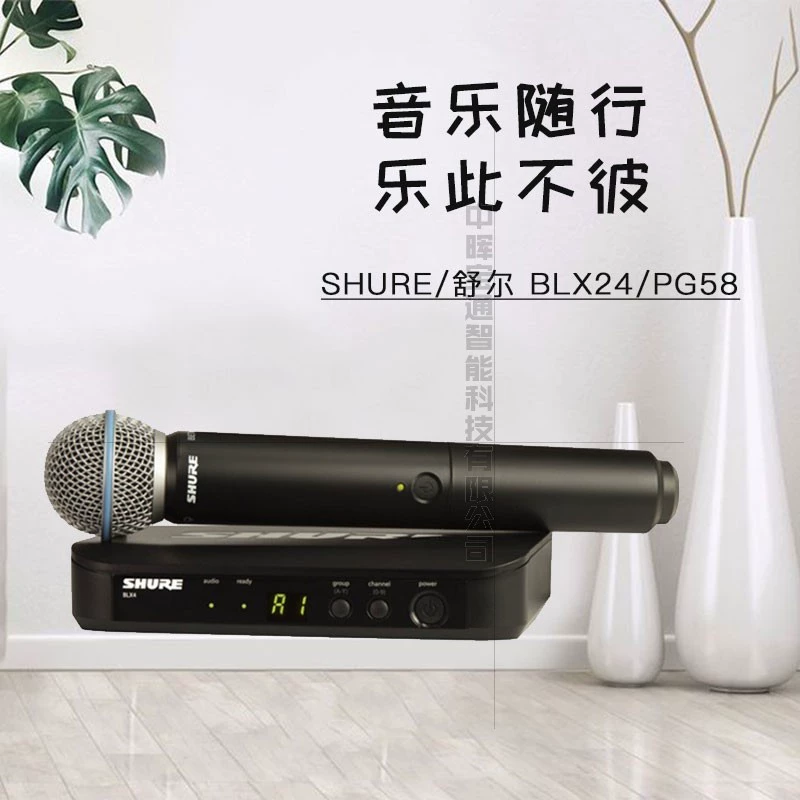 Shure Shure Shure BLX24 / SM58 micro hiệu suất micro không dây tại nhà KTV chuyên dụng - Micrô