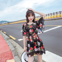 Swimsuit female split Three sets of skirt-style Slim Sexy Cover Steel Togather Bubble Spa South Korea Small Clear New Swimsuit