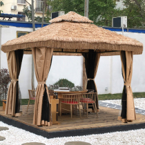  Awning Courtyard four-legged umbrella tent Outdoor thatched gazebo Large farmhouse shed canopy Outdoor stall