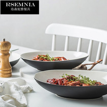 Rsemnia ceramic fish plate steaming fish plate creative large oval fish-shaped fish fish dish bone china tableware long plate
