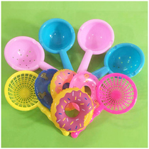 Baby Bath play water floating small swimming ring small yellow duck toy water scoop spoon baby swimming pool kindergarten toy