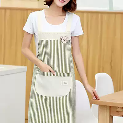 New apron household kitchen waterproof and oil-proof female summer thin overalls net red with the same cooking waist