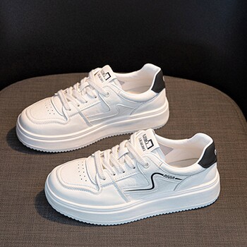 Casual white shoes for women 2026 new spring breathable small size women's shoes students versatile thick sole heightening sports sneakers