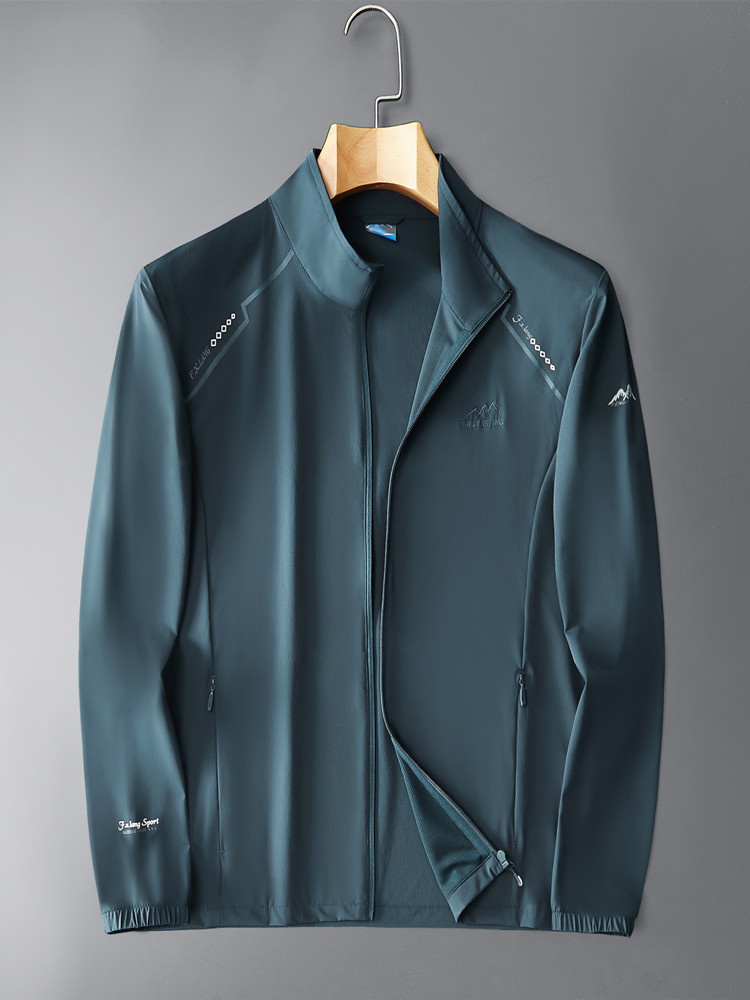 Ice sense silky jacket men's summer 2021 new middle-aged dad thin windbreaker quick-drying air-permeable sunscreen clothes