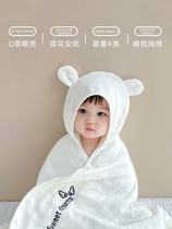 Japanese newborn cotton 6 floor gauze suction baby bath towel with cap cloak baby wrapped in bathrobe