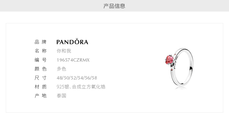 Bague mixte PANDORA    en Argenterie - Ref 3089059 Image 9