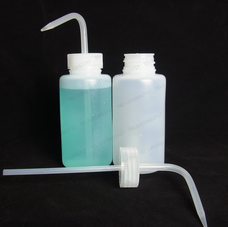 500ml 大口径洗瓶 美式洗瓶 弯嘴 洗涤 冲洗瓶 清洗壶 分装 清洗