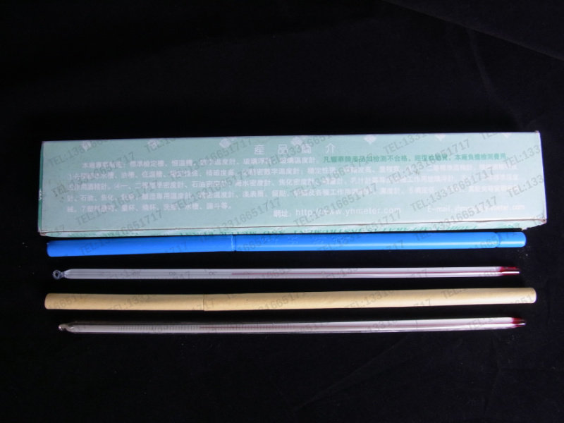 0-50度  长30cm 耀华牌 玻璃棒 玻璃温度计 红水 煤油 包检合格