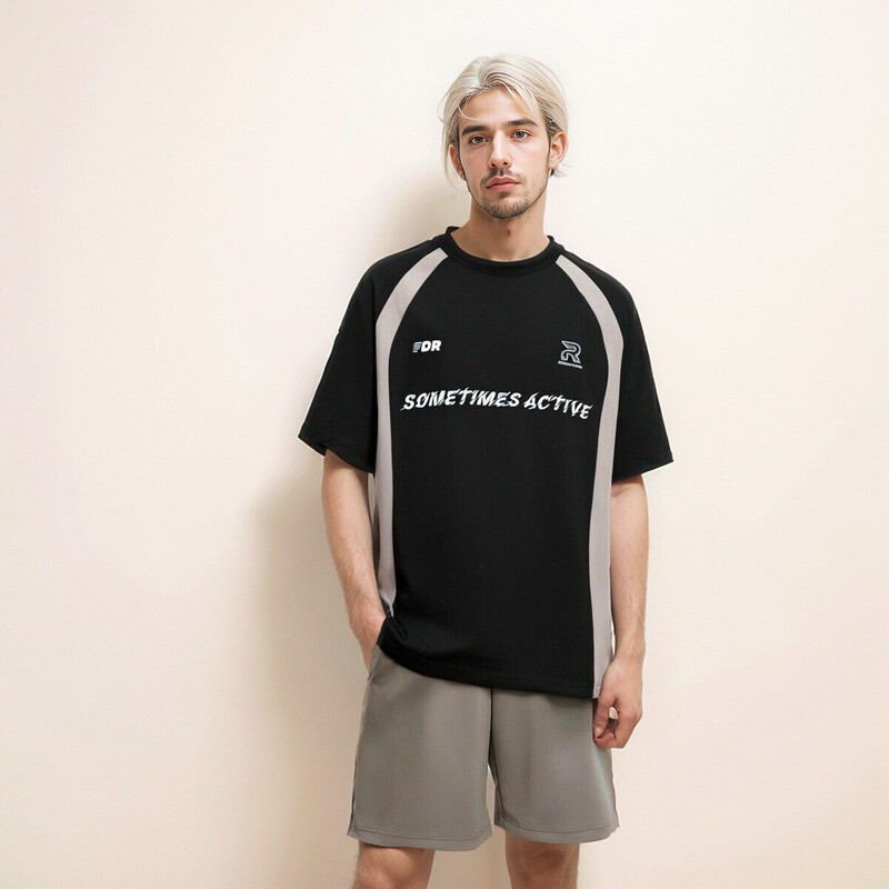 Fdr Wsp National Trend American-Style Letter Print Loose Patchwork Short-Sleeve T-Shirt Unisex Couple Style Football Half-Sleeve Jersey Fdr Wsp National Trend American-Style Letter Print Loose Patchwork Short-Sleeve T-Shirt Unisex Couple Style Football Half-Sleeve Jersey