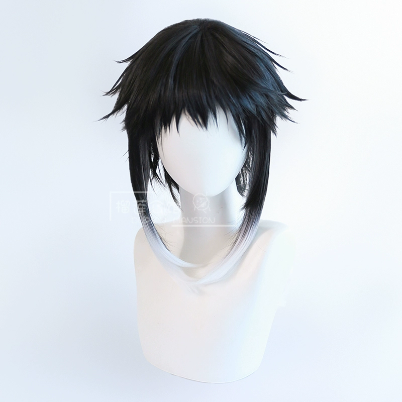 [Sầu riêng] Bungou Stray Dogs Akutagawa Ryunosuke cos tóc giả tóc ngược gradient màu hoạt hình cosplay giả