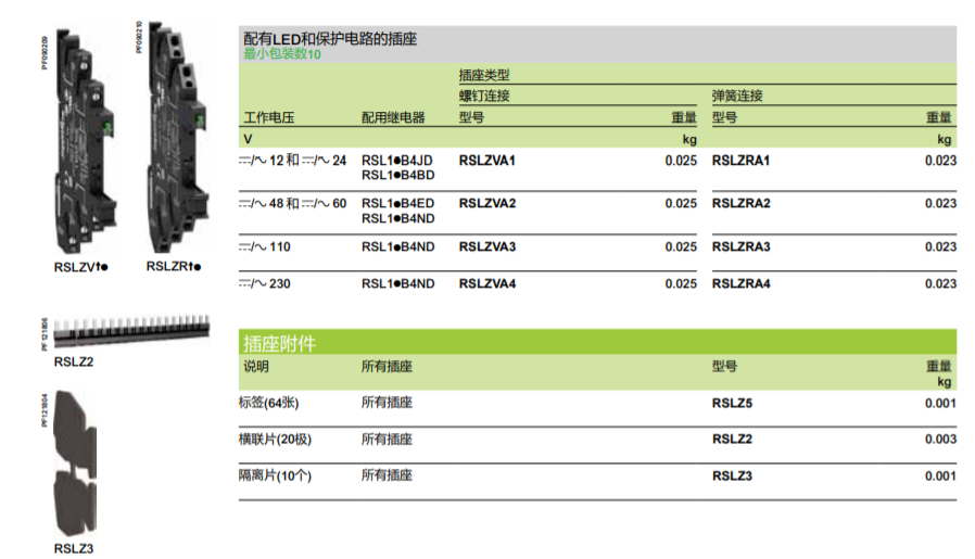 Розетка 原装 ruzsf3m 施耐德 继电器附件 继电器2/3co插槽12a分离式 平针 Schneider