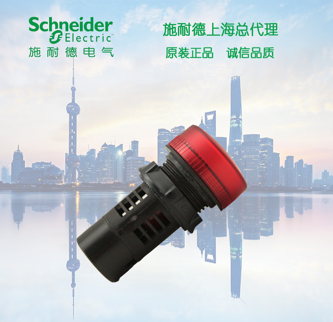 () Schneider LED LED signal lamp red 22mm AC DC24V XB2BVB4LC