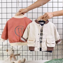 Baby Yangqi jacket 2021 Autumn fit new Korean version boy casual clip-shirt for baby 100 lap double blouses