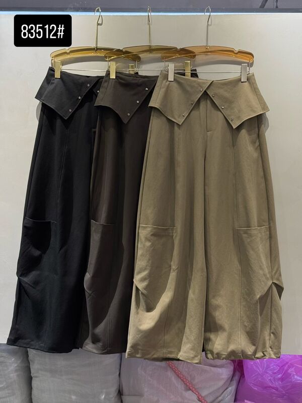 Dzg 2026 Autumn New Fashion Niche Design High-Waisted Slimming Straight Wide-Leg Pants for Women Loose Casual Pants